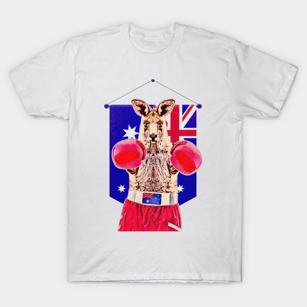 The Kangaroo Boxer in Australia T-Shirt by UMF - Fwo Faces Frog